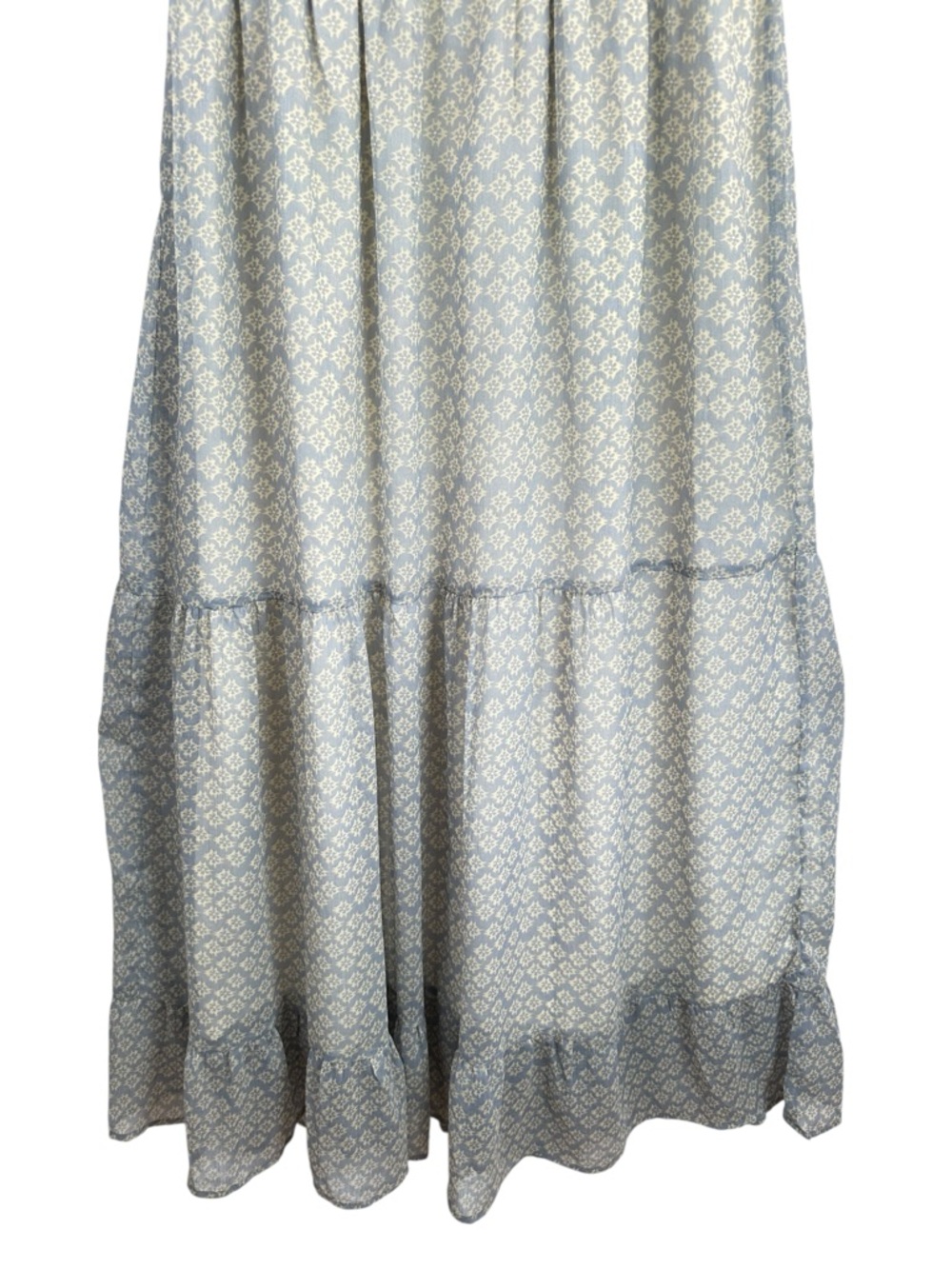 Patrons of Peace Smocked Maxi Dress M Boho Prairie New Romantic Long Sleeve - Picture 4 of 16